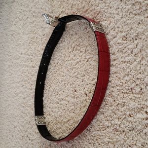 Brighton leather red and black reversible belt size M (30)